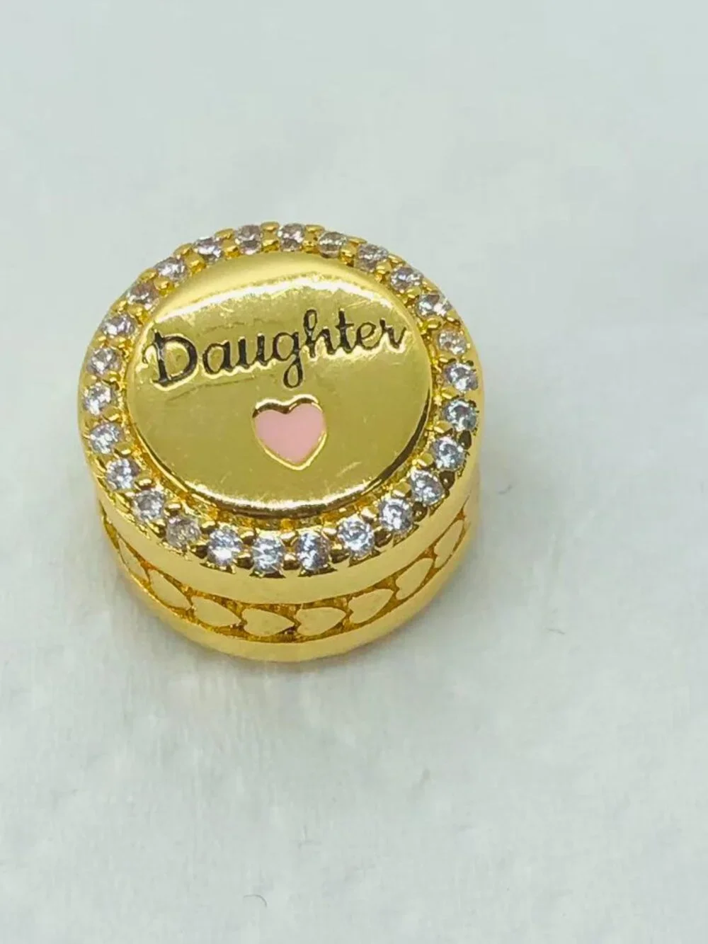 ✨ ✨Pandora Love Daughter Bead exclusive Charm Gold plating Travel Jewelry